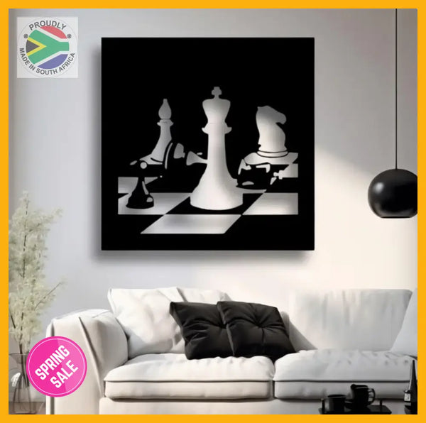 Chess Game Design Steel Wall Art