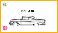 Chevrolet Bel Air Detailed Silhouette Metal Wall Art