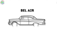 Chevrolet Bel Air Detailed Silhouette Metal Wall Art