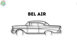 Chevrolet Bel Air Detailed Silhouette Metal Wall Art