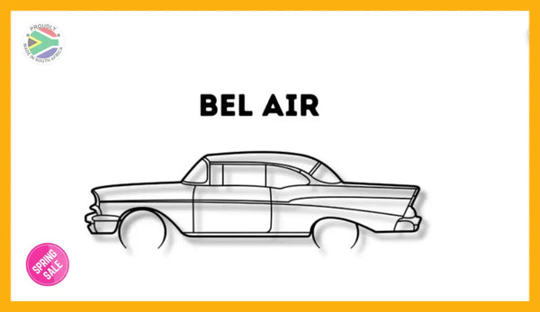 Chevrolet Bel Air Detailed Silhouette Metal Wall Art