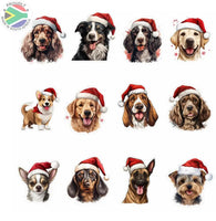 Trendspire Christmas Dog Stickers 24-Pack
