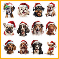 Trendspire Christmas Dog Stickers 24-Pack