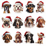 Trendspire Christmas Dog Stickers 24-Pack