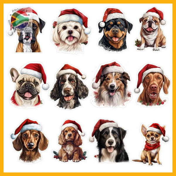 Trendspire Christmas Dog Stickers 24-Pack