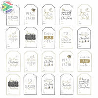 Trendspire Deluxe Christmas Present Labels - Red Or Gold/Black 36’S Stickers