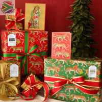 Trendspire Deluxe Christmas Present Labels - Red Or Gold/Black 36’S Stickers