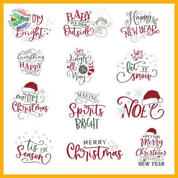 Trendspire Christmas Sticker Words - Vinyl Stickers