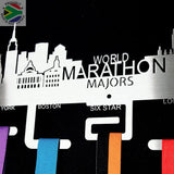 World Marathon Majors City Skyline Medal Hanger Stainless Steel Brush Finish (M-T-O) Sports Hangers