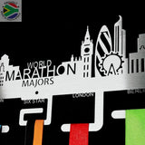 World Marathon Majors City Skyline Medal Hanger Stainless Steel Brush Finish (M-T-O) Sports Hangers