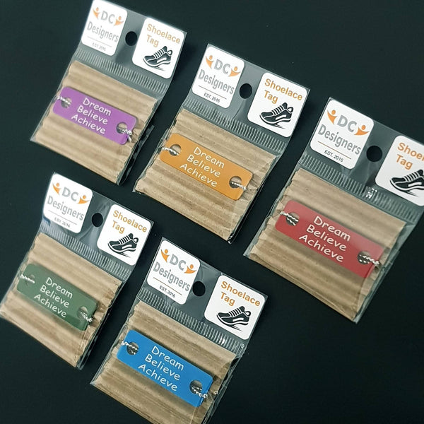 Dream Believe Achieve Individual Shoelace Tag