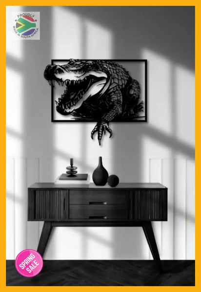 Crocodile Design Steel Wall Art