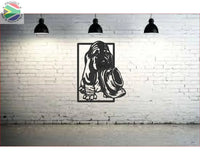 Cute Dog & Hat Wall Art Kennel Run Accessories