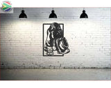 Cute Dog & Hat Wall Art Kennel Run Accessories