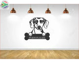 Dachshund Wall Art With Personalized Text Dog Kennel & Run Accessories