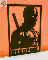 Wolverine & Deadpool Marvel Set Wall Art Powder Coated Black Wall Art
