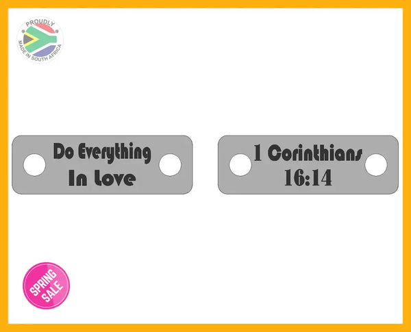 Do Everything In Love 1 Corinthians Shoelace Tag Set Shoe Lace Tags