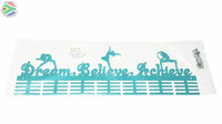 Dream Believe Achieve Figurines 56 Tier Medal Hanger Teal Sports Medal Hangers