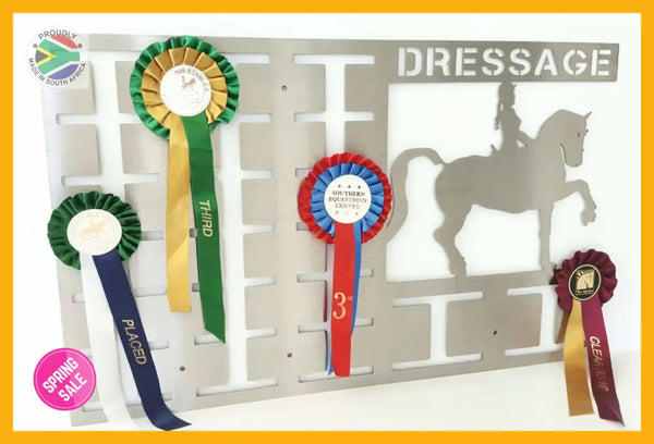 Horse Rosette Hangers Dressage Hanger / Stainless Steel Brush Finish