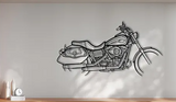 Harley Davidson Dyna Low Rider 2008 Motorcycle Detailed Silhouette Metal Wall Art Wall Art