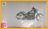 Harley Davidson Dyna Low Rider 2008 Motorcycle Detailed Silhouette Metal Wall Art Wall Art