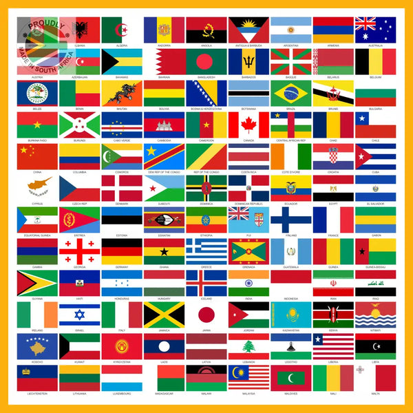 Flags Of The World Stickers - 200 Pack