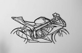 Suzuki GSX-R Motorcycle Detailed Silhouette Metal Wall Art Wall Art