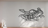 Suzuki GSX-R Motorcycle Detailed Silhouette Metal Wall Art Wall Art