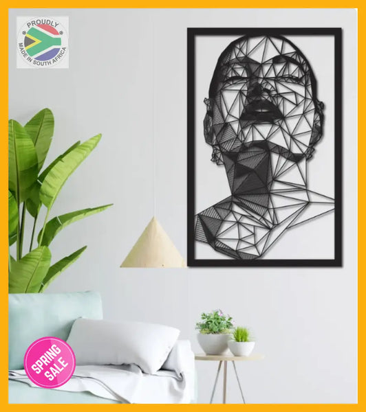 Geometric Face Design 3 Mounted Wall Art