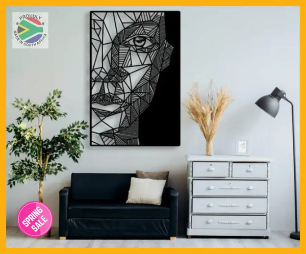 Geometric Face Design 1 Mounted Wall Art