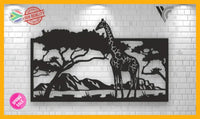 Giraffe Design Steel Wall Art