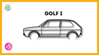 Golf 1 Detailed Silhouette Metal Wall Art