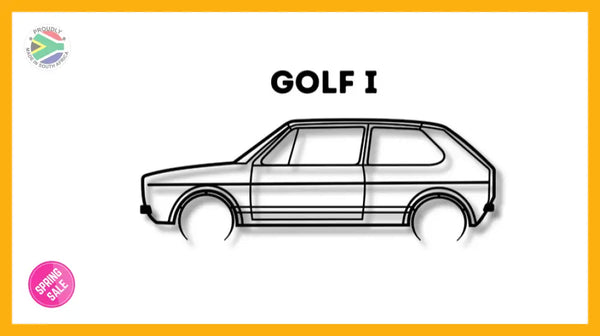 Golf 1 Detailed Silhouette Metal Wall Art
