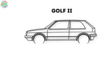 Golf 2 Detailed Silhouette Metal Wall Art
