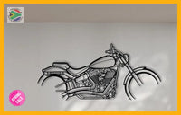 Harley Davidson Breakout Motorcycle Detailed Silhouette Metal Wall Art Wall Art
