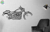 Harley Davidson Breakout Motorcycle Detailed Silhouette Metal Wall Art Wall Art