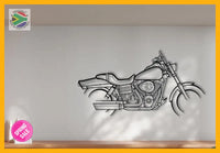 Harley Davidson Fat BoB Motorcycle Detailed Silhouette Metal Wall Art Wall Art