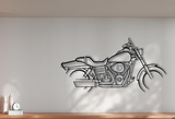 Harley Davidson Fat BoB Motorcycle Detailed Silhouette Metal Wall Art Wall Art
