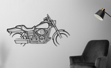Harley Davidson Fat BoB Motorcycle Detailed Silhouette Metal Wall Art Wall Art