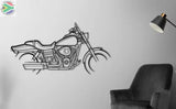 Harley Davidson Fat BoB Motorcycle Detailed Silhouette Metal Wall Art Wall Art
