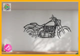 Harley Davidson Fat Boy Motorcycle Detailed Silhouette Metal Wall Art Wall Art