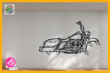 Harley Davidson RoadKing 2014 Motorcycle Detailed Silhouette Metal Wall Art Wall Art