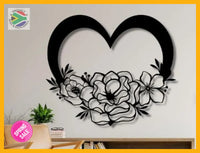 Heart With Flowers Wall Art