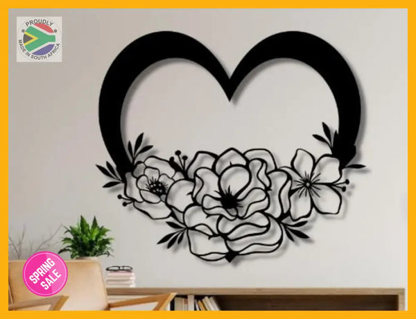 Heart With Flowers Wall Art