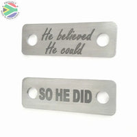 He Believed He Could Shoelace Tag Set Shoe Lace Tags