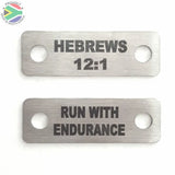 Hebrews 12:1 Run With Endurance Shoelace Tag Set Shoe Lace Tags