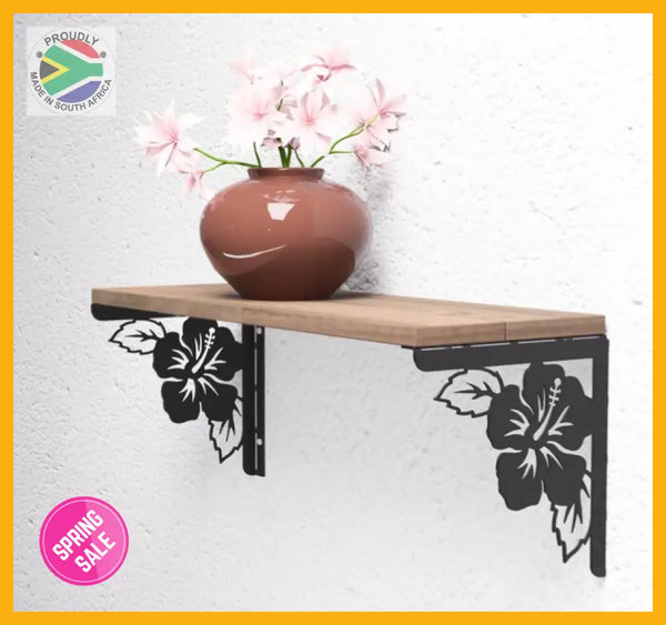 Hibiscus Design Shelf Bracket Set Design