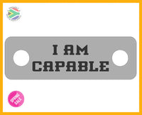 I AM CAPABLE Individual Shoelace Tag Shoe Lace Tags