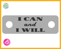 I CAN and I WILL Individual Shoelace Tag Shoe Lace Tags