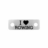 I Love Rowing Individual Shoelace Tag (Made-To-Order) Shoe Lace Tags